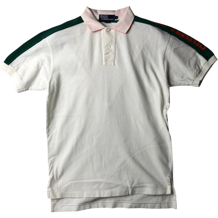 Ralph Lauren POLO by Ralph Lauren short sleeve polo shirt, men's size M cotton white type Vintage Second Hand