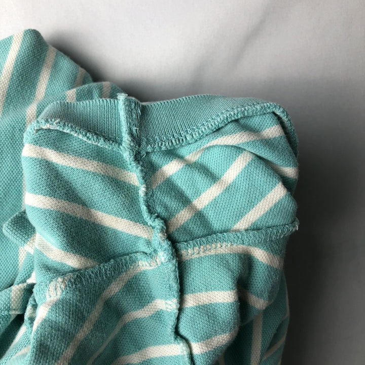 Ralph Lauren POLO by Ralph Lauren CUSTOM FIT Multi-border short sleeve border polo shirt Men's M size cotton Emerald green Vintage Second Hand