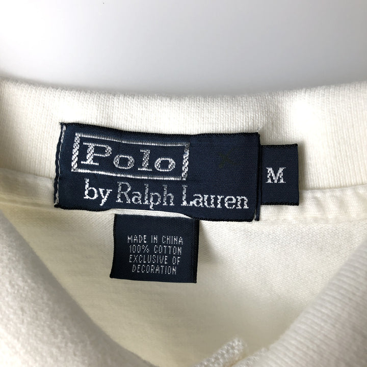Ralph Lauren POLO by Ralph Lauren short sleeve polo shirt, men's size M cotton white type Vintage Second Hand