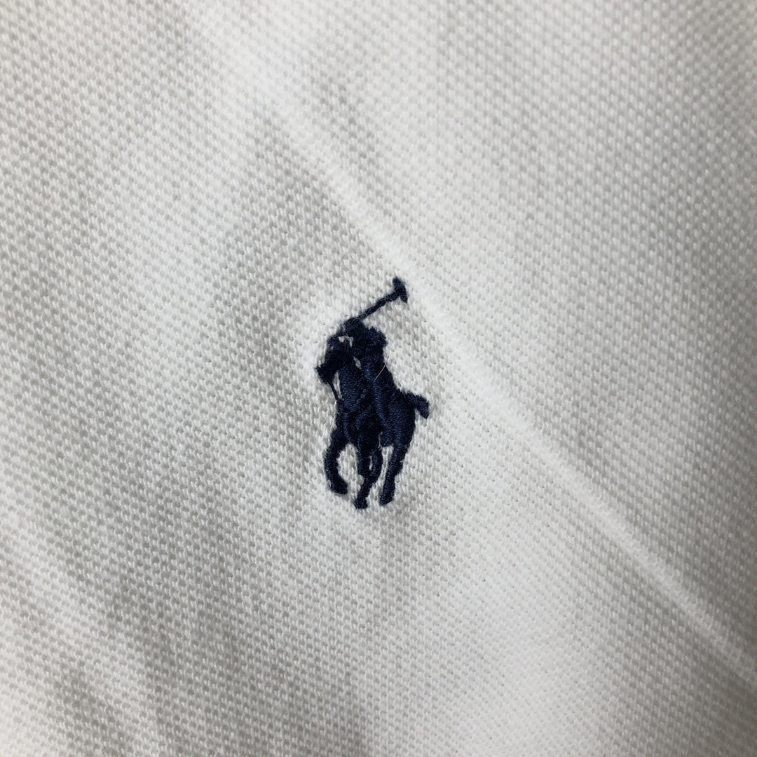 Ralph Lauren POLO by Ralph Lauren CUSTOM FIT short sleeve polo shirt, men's size L cotton white type Vintage Second Hand