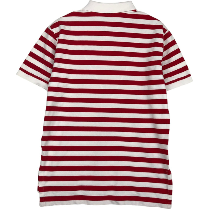 Ralph Lauren POLO by Ralph Lauren short sleeve striped polo shirt, men's size M cotton red type Vintage Second Hand