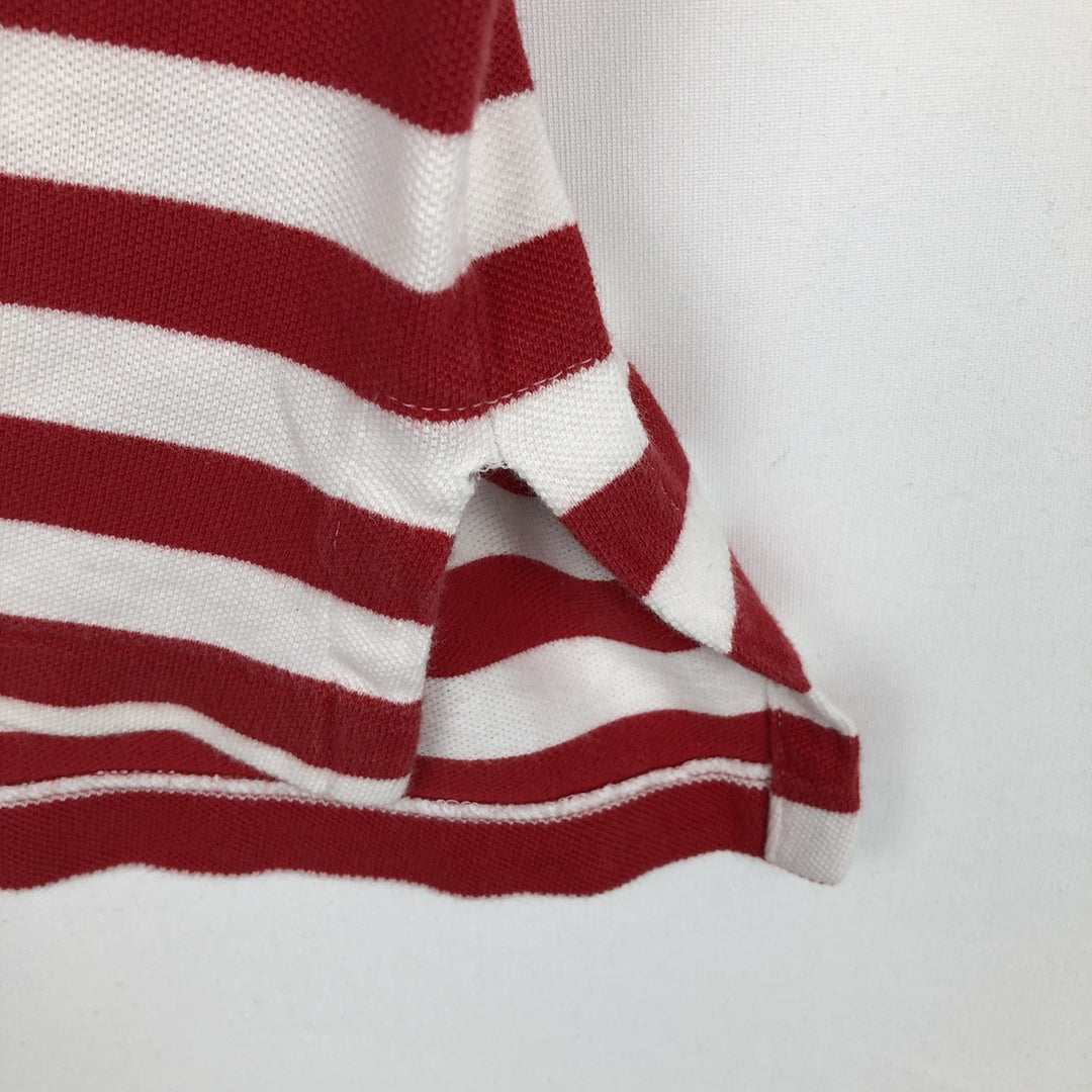 Ralph Lauren POLO by Ralph Lauren short sleeve striped polo shirt, men's size M cotton red type Vintage Second Hand