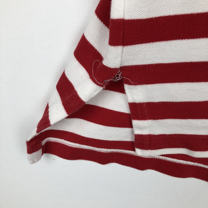 Ralph Lauren POLO by Ralph Lauren short sleeve striped polo shirt, men's size M cotton red type Vintage Second Hand