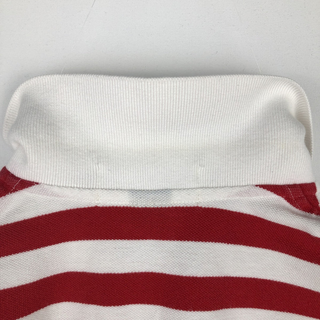 Ralph Lauren POLO by Ralph Lauren short sleeve striped polo shirt, men's size M cotton red type Vintage Second Hand