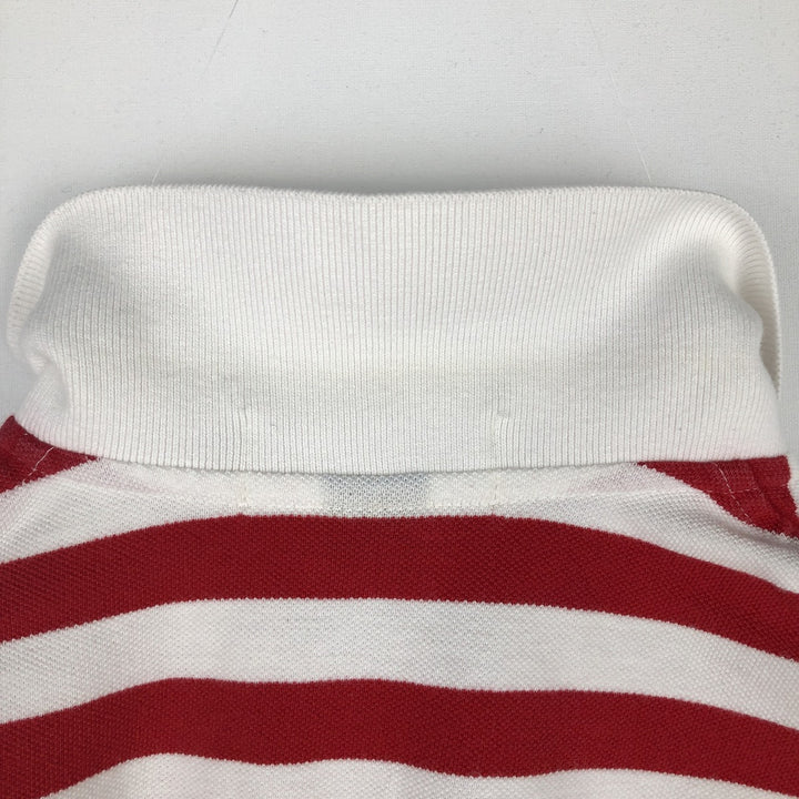 Ralph Lauren POLO by Ralph Lauren short sleeve striped polo shirt, men's size M cotton red type Vintage Second Hand