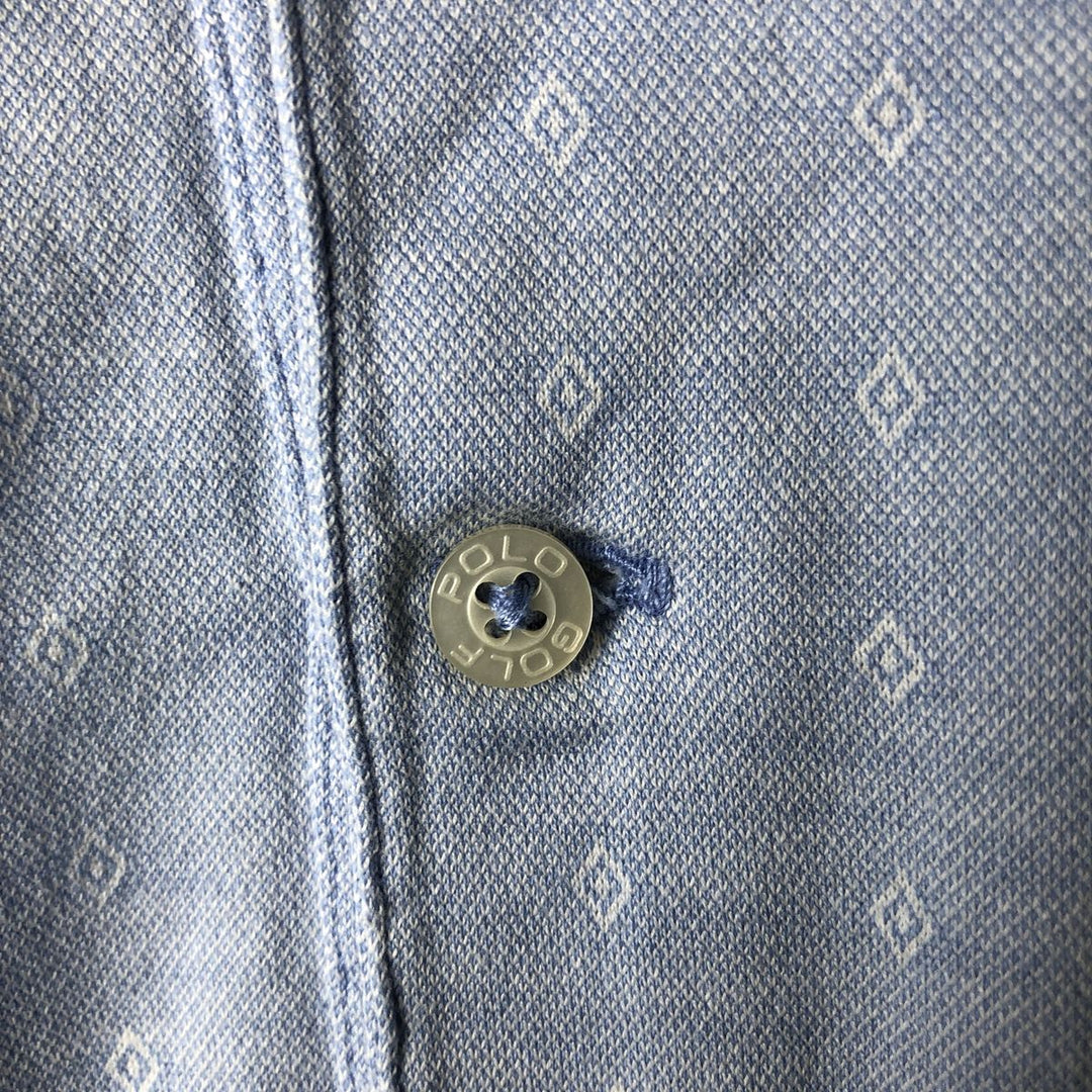 Ralph Lauren POLO GOLF Polo Golf short sleeve polo shirt for men size L Pima Cotton Blue type light blue Vintage Second Hand