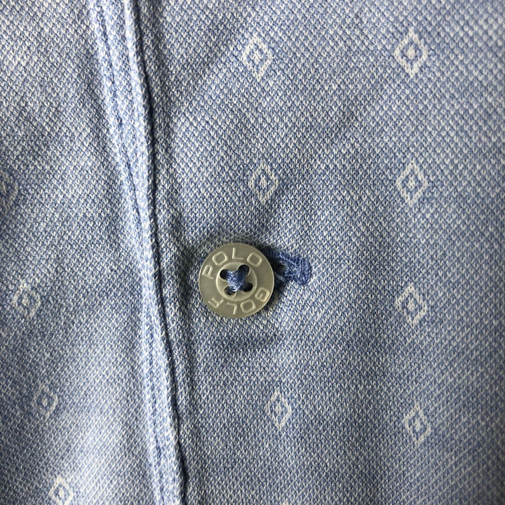 Ralph Lauren POLO GOLF Polo Golf short sleeve polo shirt for men size L Pima Cotton Blue type light blue Vintage Second Hand