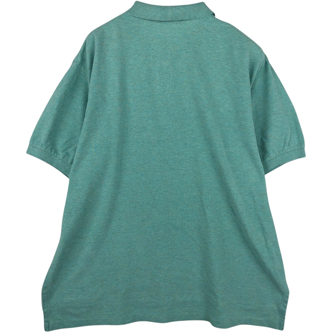 Ralph Lauren POLO by Ralph Lauren short sleeve polo shirt, men's XL size cotton Emerald green Vintage Second Hand