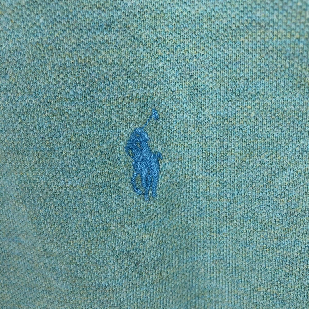 Ralph Lauren POLO by Ralph Lauren short sleeve polo shirt, men's XL size cotton Emerald green Vintage Second Hand