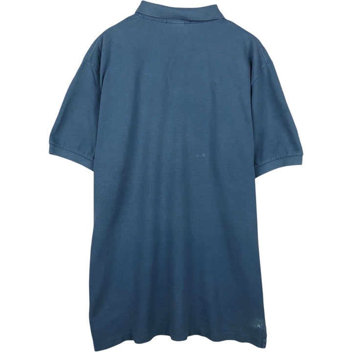 Ralph Lauren POLO by Ralph Lauren short sleeve polo shirt, men's XL size cotton blue type Vintage Second Hand