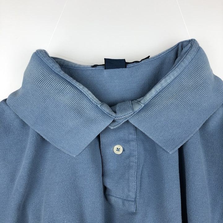 Ralph Lauren POLO by Ralph Lauren short sleeve polo shirt, men's XL size cotton blue type Vintage Second Hand