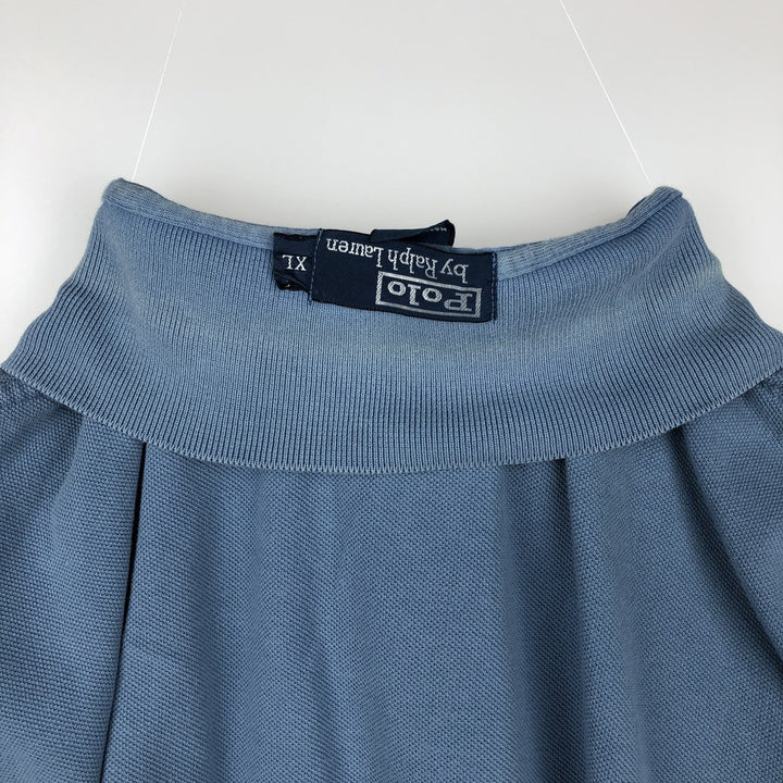 Ralph Lauren POLO by Ralph Lauren short sleeve polo shirt, men's XL size cotton blue type Vintage Second Hand