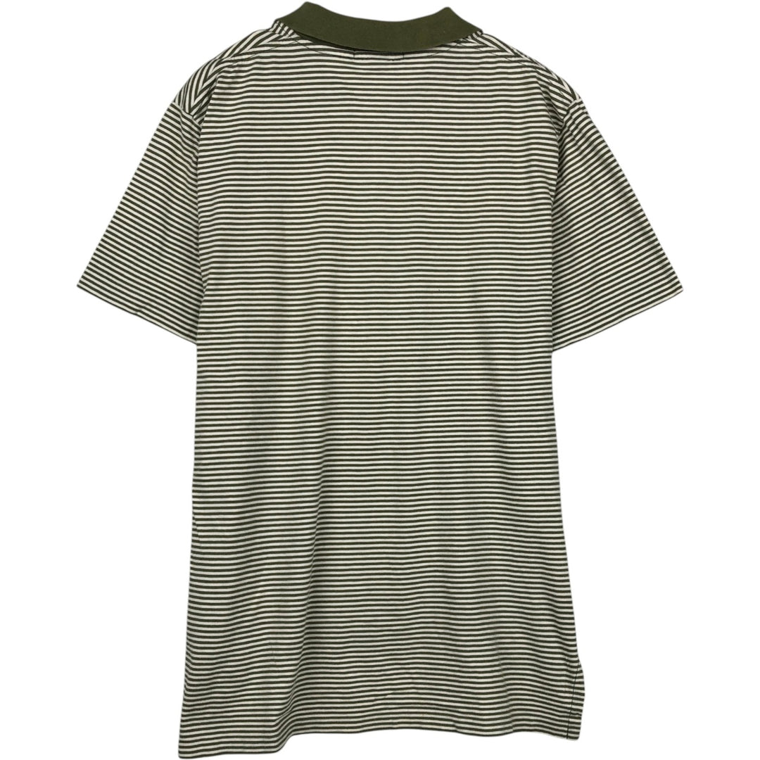 Ralph Lauren POLO by Ralph Lauren Skipper Short-Sleeve Striped Polo Shirt, Men's Size L (approx.) cotton green type Vintage Second Hand