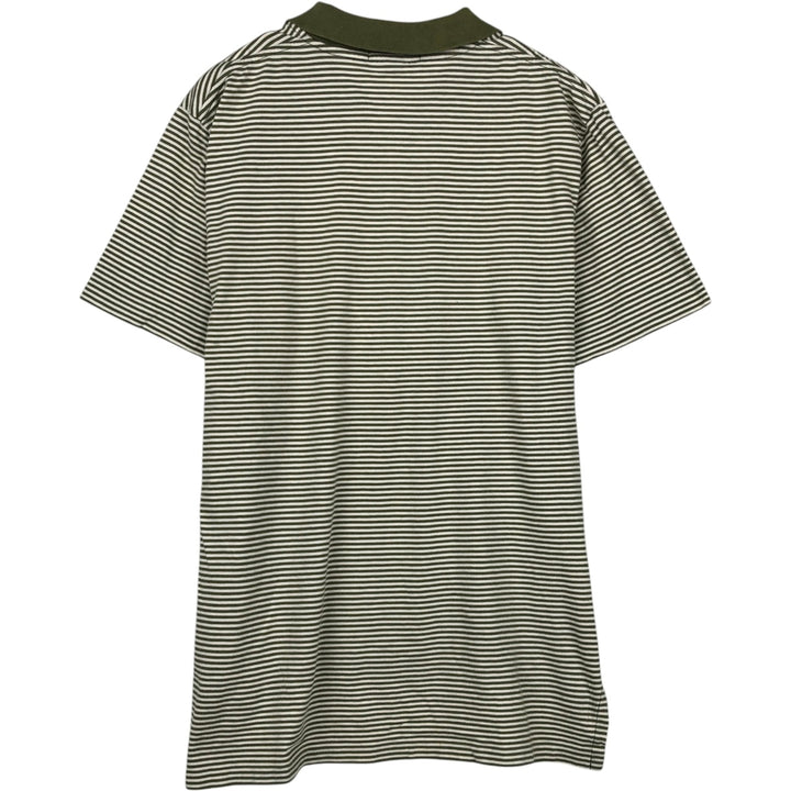 Ralph Lauren POLO by Ralph Lauren Skipper Short-Sleeve Striped Polo Shirt, Men's Size L (approx.) cotton green type Vintage Second Hand