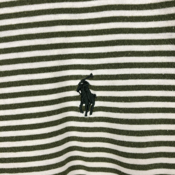 Ralph Lauren POLO by Ralph Lauren Skipper Short-Sleeve Striped Polo Shirt, Men's Size L (approx.) cotton green type Vintage Second Hand