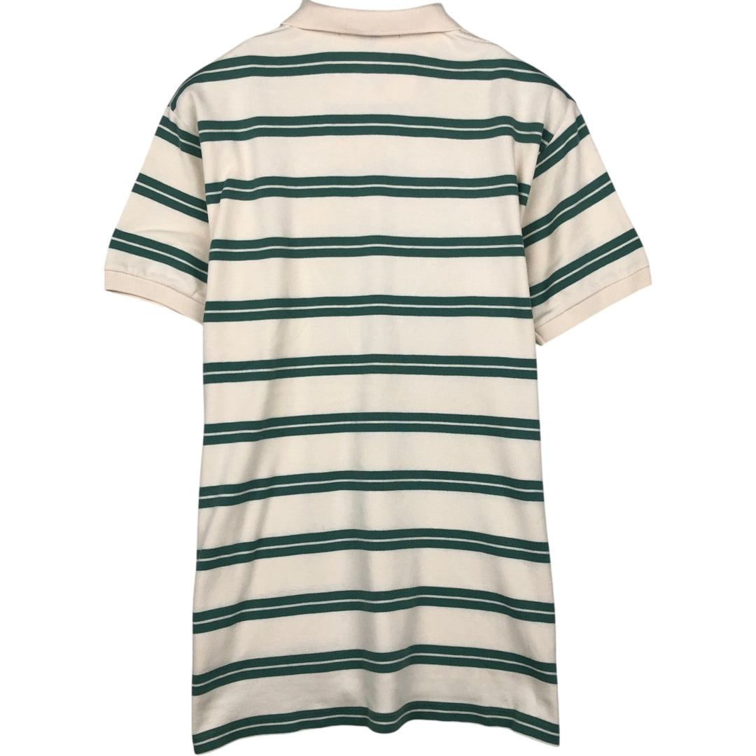 Ralph Lauren POLO by Ralph Lauren Multi-border short sleeve striped polo shirt Men's M size cotton green type Vintage Second Hand
