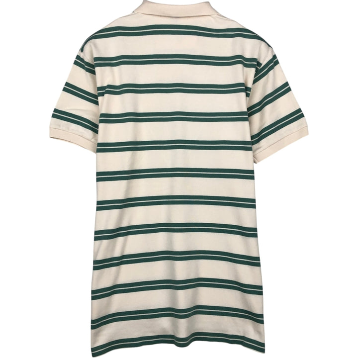 Ralph Lauren POLO by Ralph Lauren Multi-border short sleeve striped polo shirt Men's M size cotton green type Vintage Second Hand