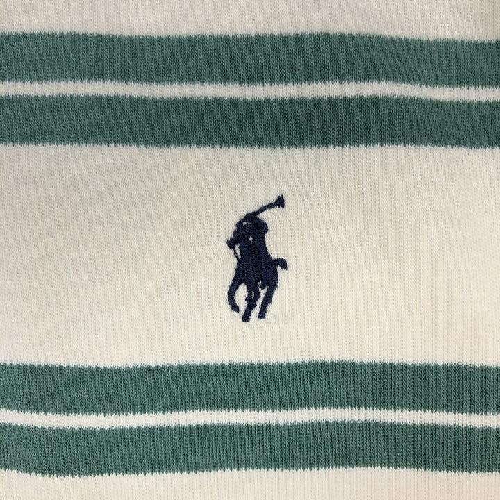 Ralph Lauren POLO by Ralph Lauren Multi-border short sleeve striped polo shirt Men's M size cotton green type Vintage Second Hand