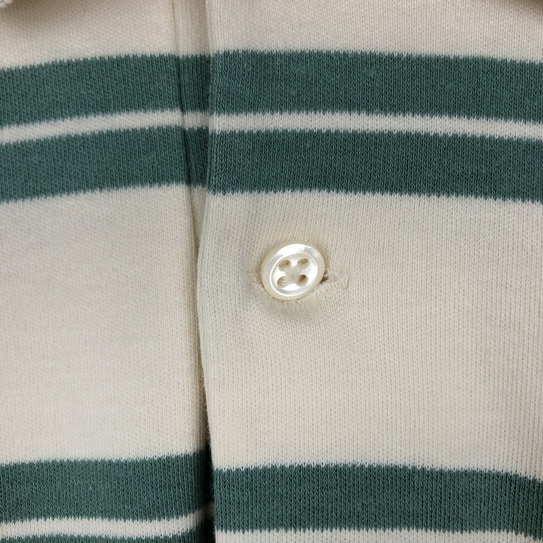 Ralph Lauren POLO by Ralph Lauren Multi-border short sleeve striped polo shirt Men's M size cotton green type Vintage Second Hand