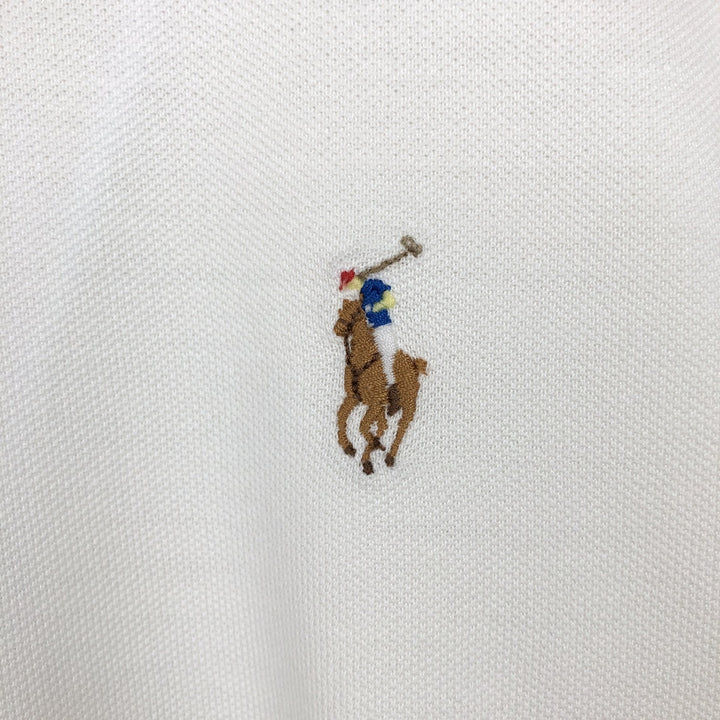 Ralph Lauren POLO by Ralph Lauren CUSTOM FIT short sleeve polo shirt, men's XL size Pima Cotton white type Vintage Second Hand