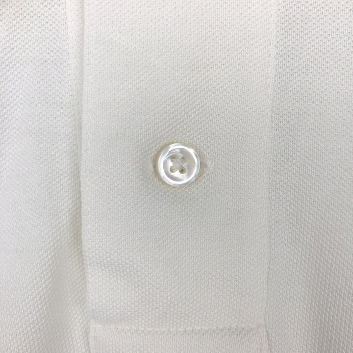 Ralph Lauren POLO by Ralph Lauren CUSTOM FIT short sleeve polo shirt, men's XL size Pima Cotton white type Vintage Second Hand