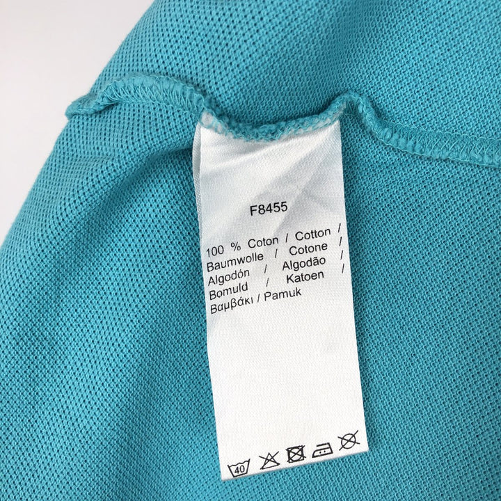 Lacoste Classic Fit short sleeve polo shirt, men's XL size cotton turquoise blue Vintage Second Hand