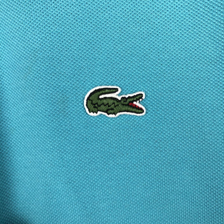 Lacoste Classic Fit short sleeve polo shirt, men's XL size cotton turquoise blue Vintage Second Hand