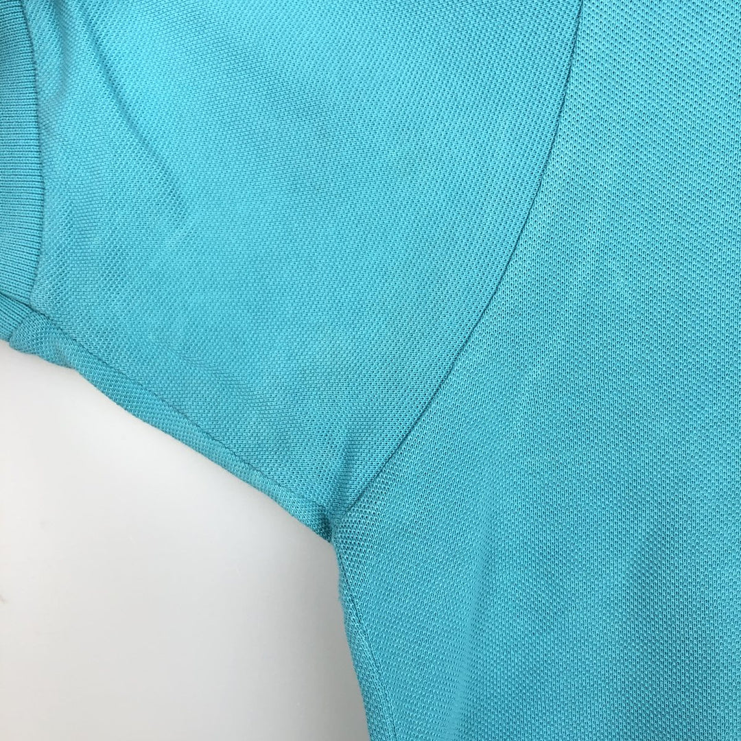 Lacoste Classic Fit short sleeve polo shirt, men's XL size cotton turquoise blue Vintage Second Hand
