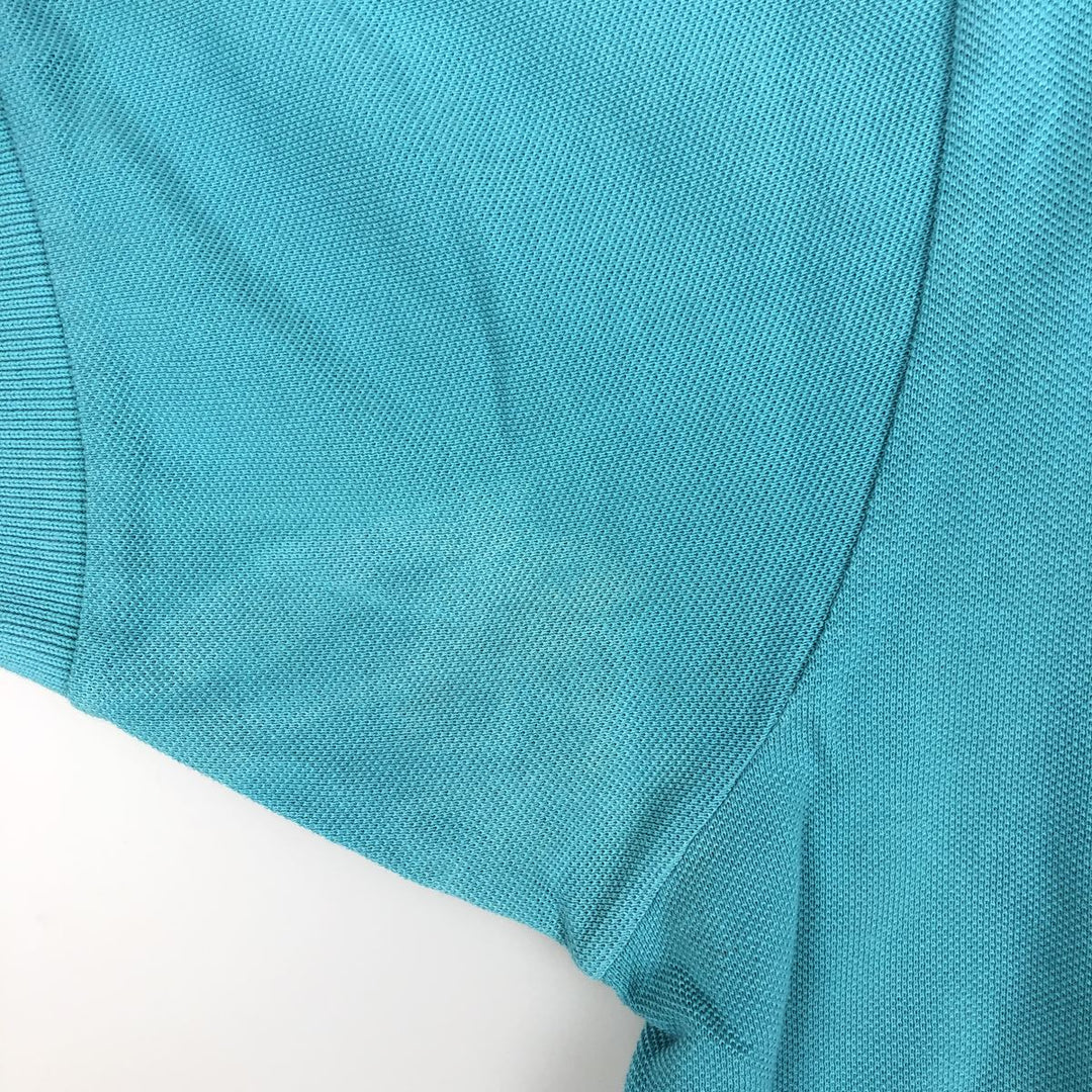 Lacoste Classic Fit short sleeve polo shirt, men's XL size cotton turquoise blue Vintage Second Hand