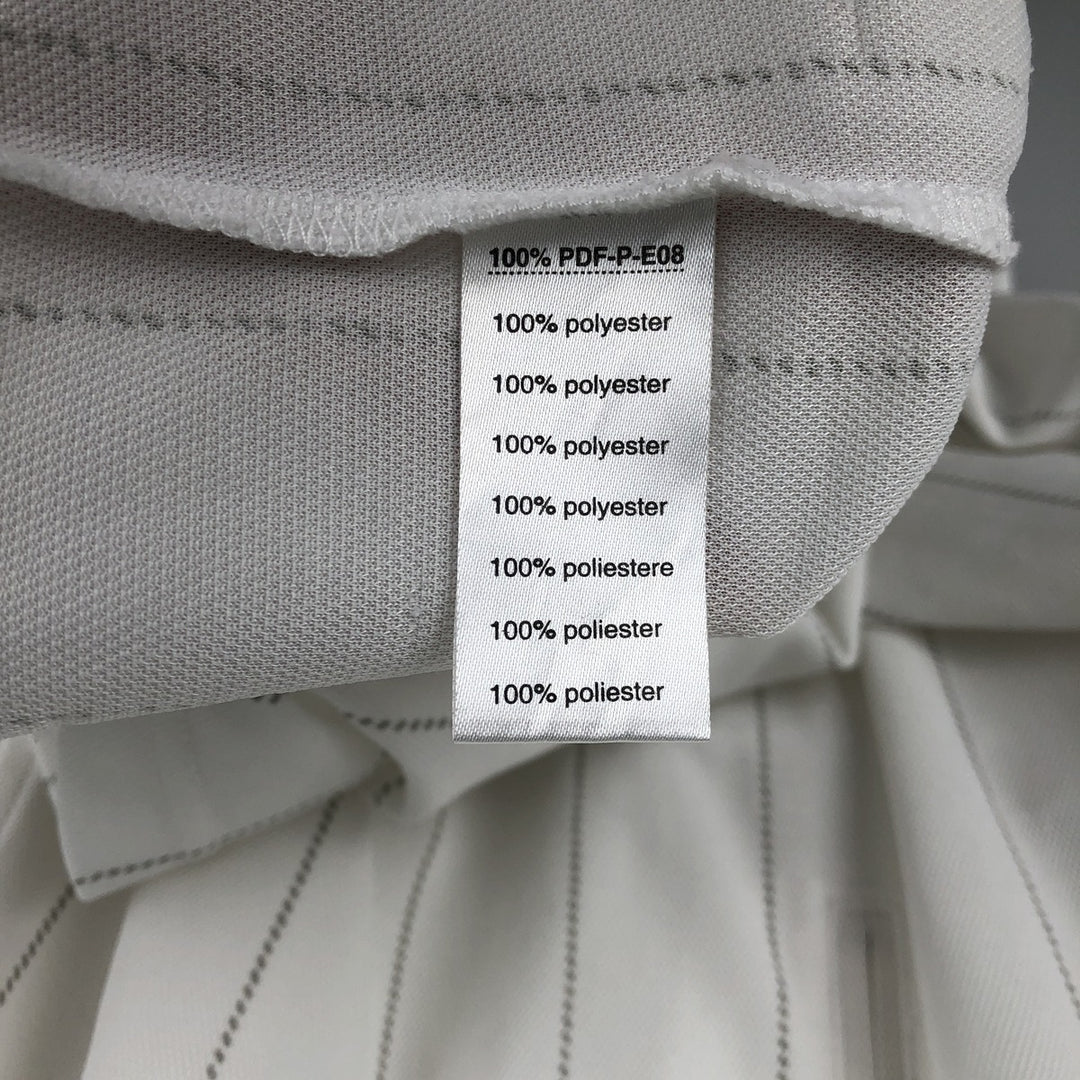 Lacoste Sport Short-Sleeve Striped Polo Shirt, Size 6 (Equivalent to Men's Large) polyester white type Vintage Second Hand