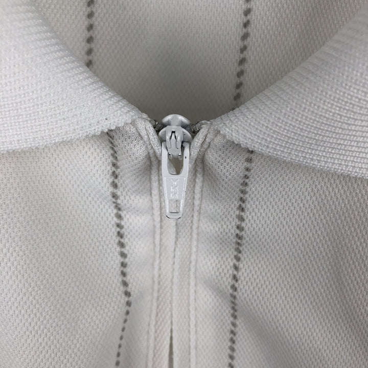 Lacoste Sport Short-Sleeve Striped Polo Shirt, Size 6 (Equivalent to Men's Large) polyester white type Vintage Second Hand