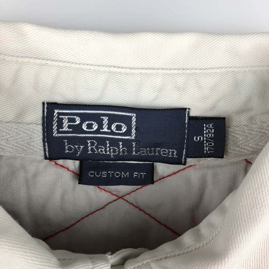 Ralph Lauren POLO by Ralph Lauren CUSTOM FIT Short-Sleeve Rugby Shirt, Men's Size S (approx.) cotton red type Vintage Second Hand