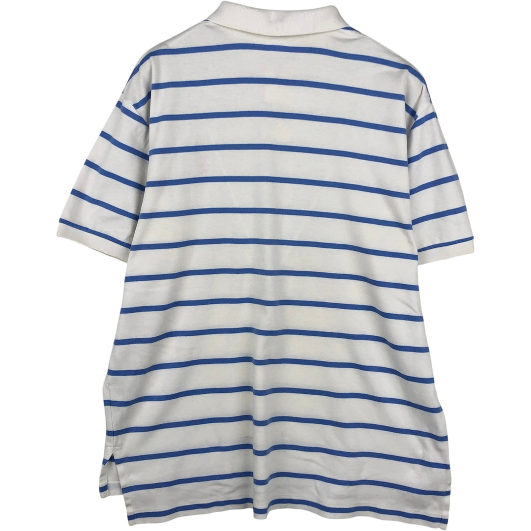 Ralph Lauren POLO by Ralph Lauren short sleeve striped polo shirt, men's size M cotton white type Vintage Second Hand
