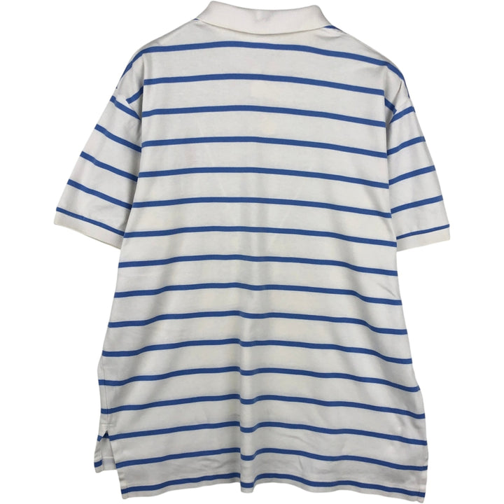 Ralph Lauren POLO by Ralph Lauren short sleeve striped polo shirt, men's size M cotton white type Vintage Second Hand