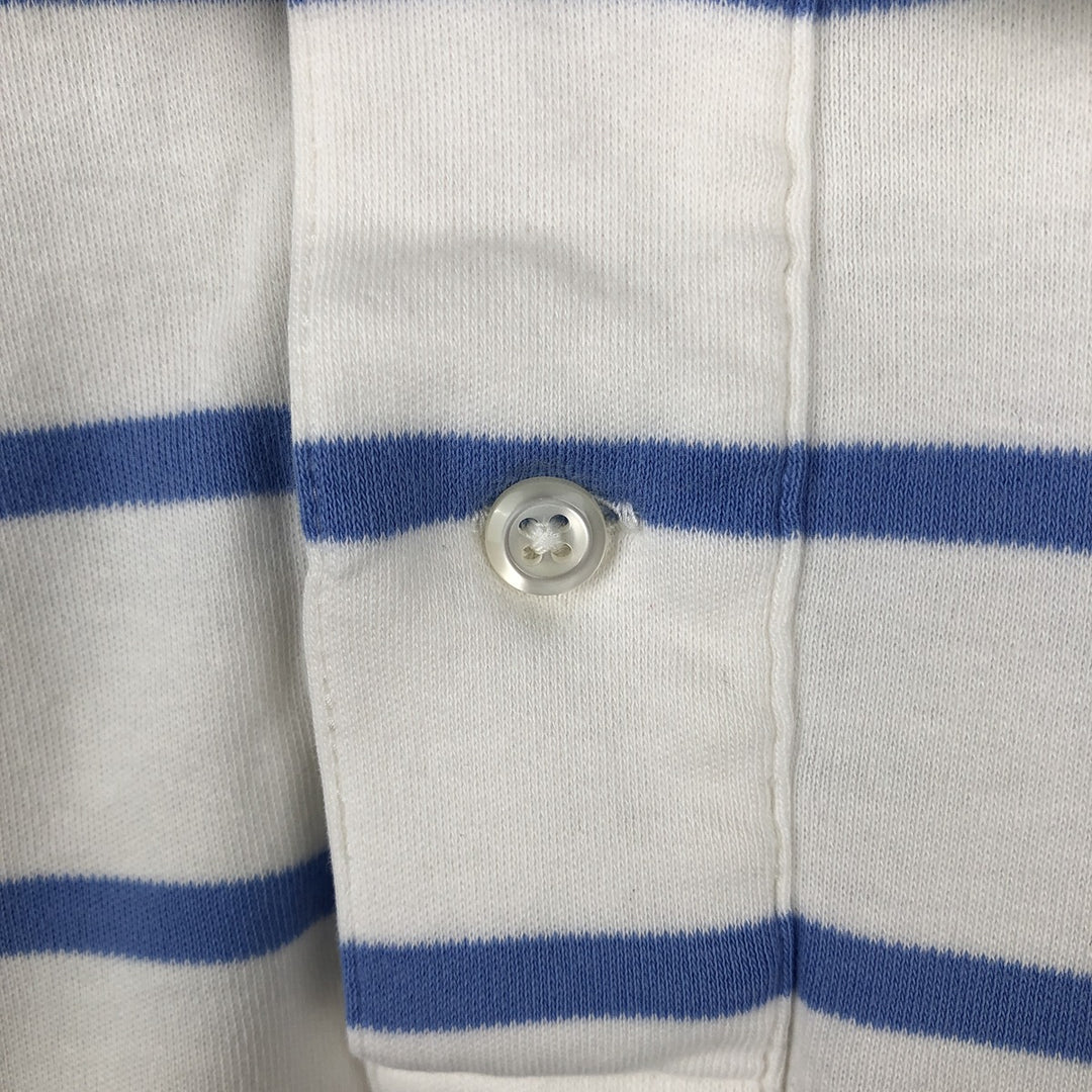 Ralph Lauren POLO by Ralph Lauren short sleeve striped polo shirt, men's size M cotton white type Vintage Second Hand
