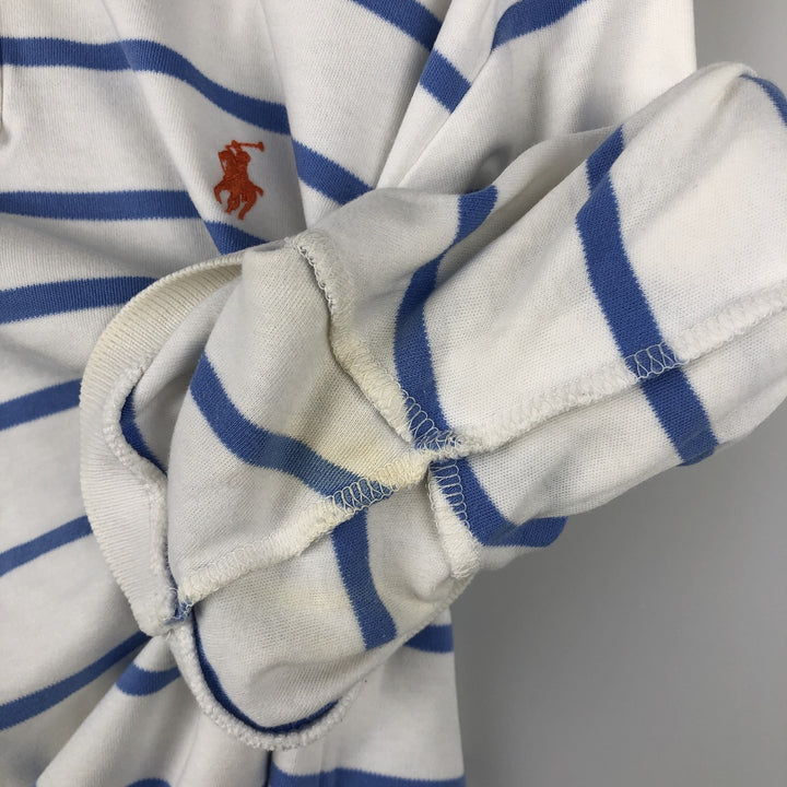 Ralph Lauren POLO by Ralph Lauren short sleeve striped polo shirt, men's size M cotton white type Vintage Second Hand