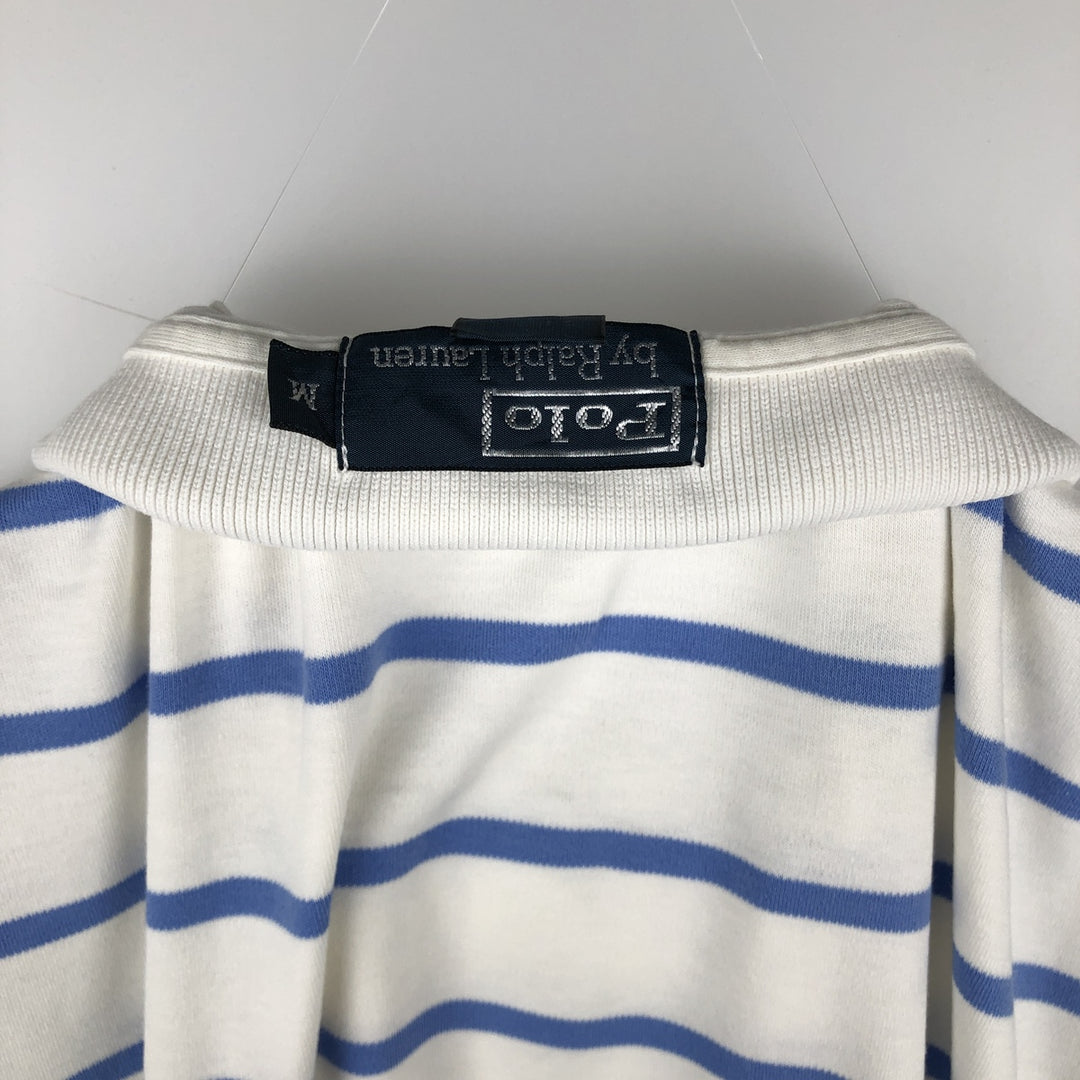Ralph Lauren POLO by Ralph Lauren short sleeve striped polo shirt, men's size M cotton white type Vintage Second Hand