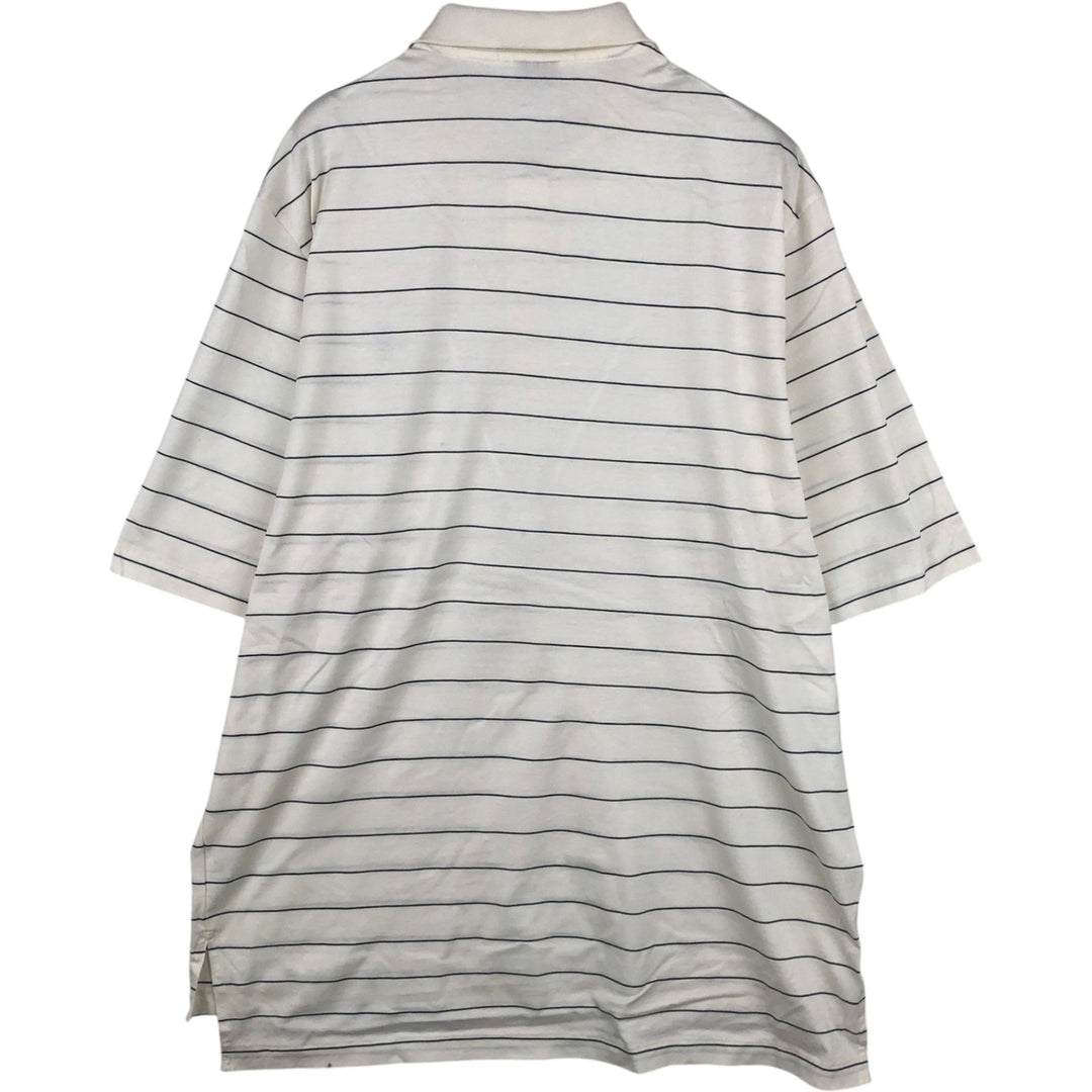 Ralph Lauren POLO by Ralph Lauren short sleeve striped polo shirt, men's size L Pima Cotton white type Vintage Second Hand
