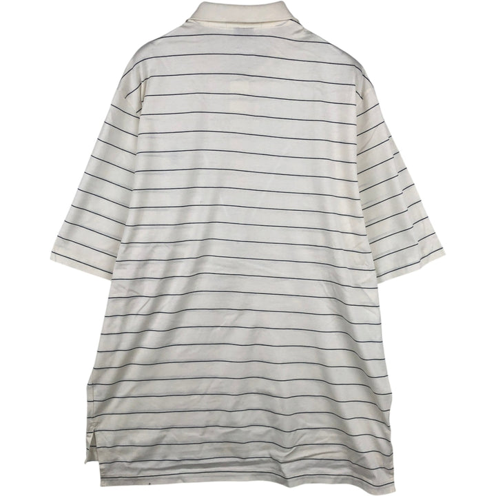 Ralph Lauren POLO by Ralph Lauren short sleeve striped polo shirt, men's size L Pima Cotton white type Vintage Second Hand
