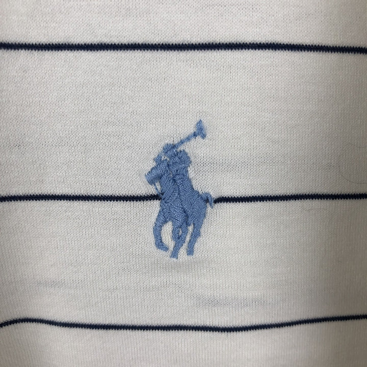 Ralph Lauren POLO by Ralph Lauren short sleeve striped polo shirt, men's size L Pima Cotton white type Vintage Second Hand