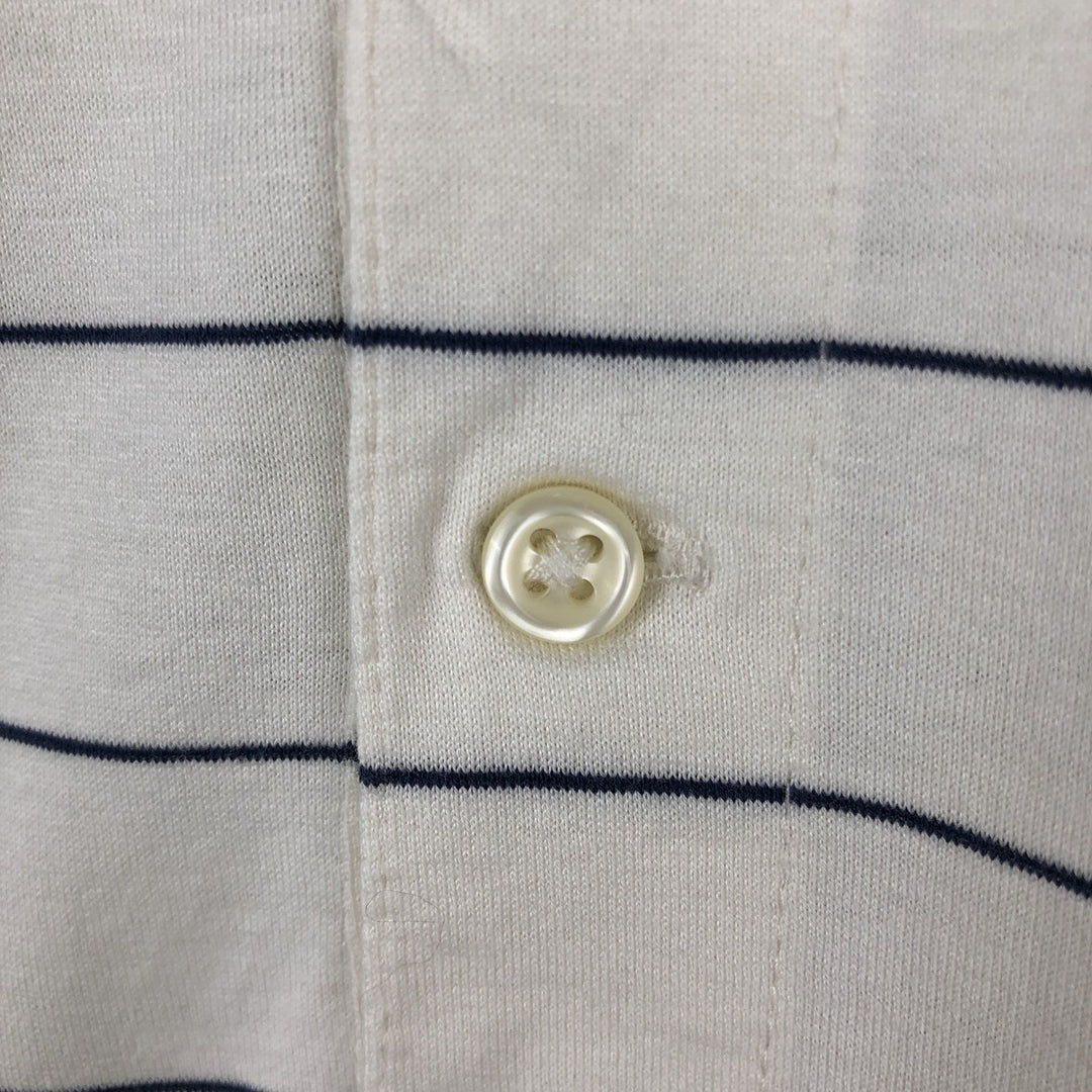 Ralph Lauren POLO by Ralph Lauren short sleeve striped polo shirt, men's size L Pima Cotton white type Vintage Second Hand
