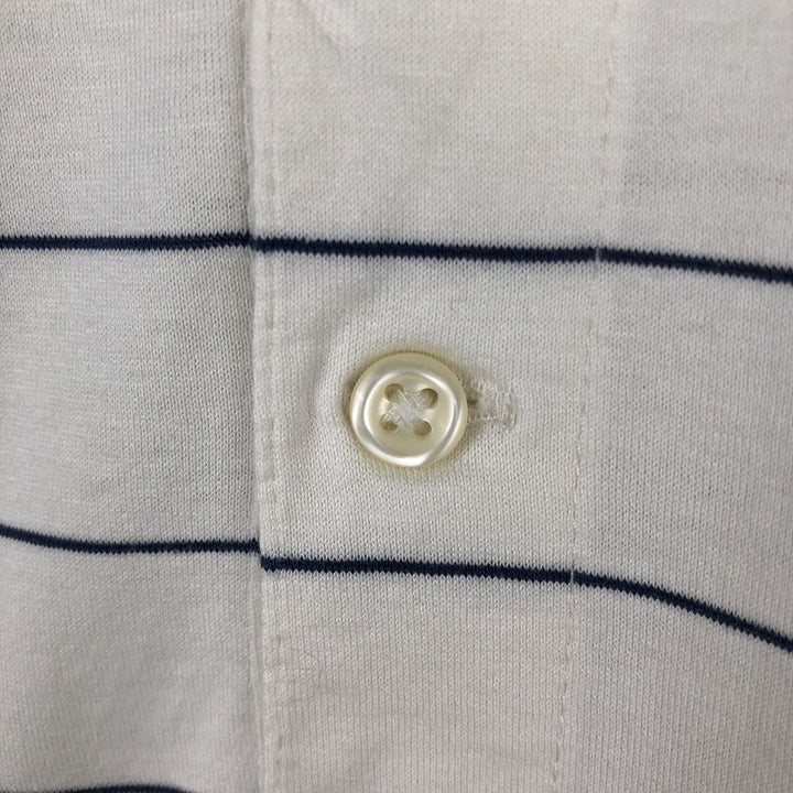 Ralph Lauren POLO by Ralph Lauren short sleeve striped polo shirt, men's size L Pima Cotton white type Vintage Second Hand