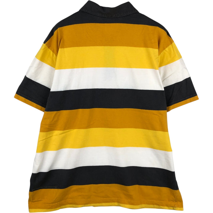 2000'S Nike Short-Sleeve Striped Polo Shirt, Men's Size XL (approx.) cotton yellow type Vintage Second Hand