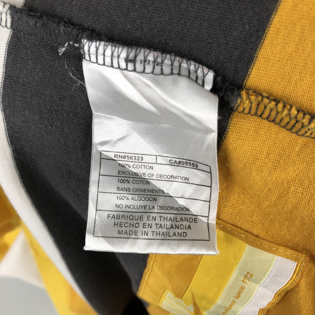 2000'S Nike Short-Sleeve Striped Polo Shirt, Men's Size XL (approx.) cotton yellow type Vintage Second Hand