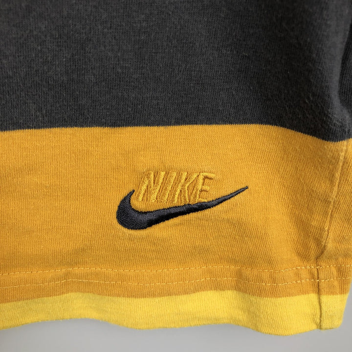 2000'S Nike Short-Sleeve Striped Polo Shirt, Men's Size XL (approx.) cotton yellow type Vintage Second Hand
