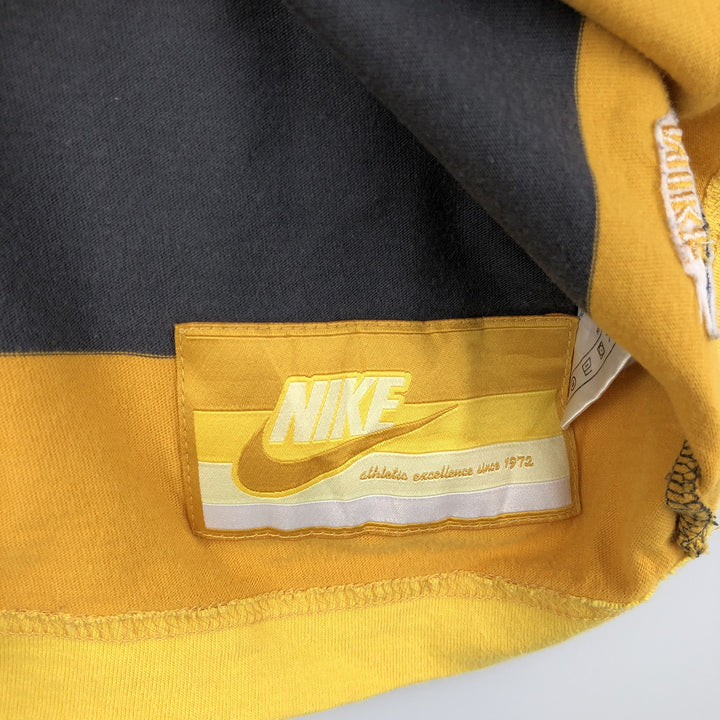2000'S Nike Short-Sleeve Striped Polo Shirt, Men's Size XL (approx.) cotton yellow type Vintage Second Hand