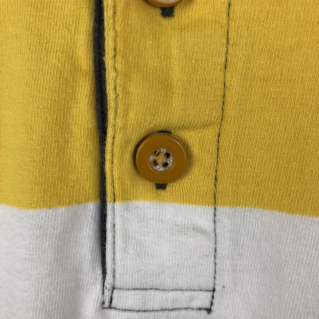 2000'S Nike Short-Sleeve Striped Polo Shirt, Men's Size XL (approx.) cotton yellow type Vintage Second Hand