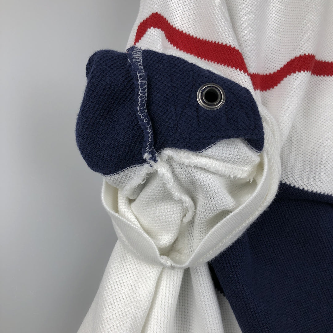 Ralph Lauren POLO by Ralph Lauren short sleeve striped polo shirt, men's size M cotton white type Vintage Second Hand