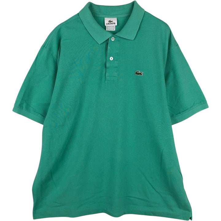1990'S Lacoste Designed in France Short-Sleeve Polo Shirt, Size 7 (Men's XXL equivalent), Vintage cotton Emerald green Vintage Second Hand
