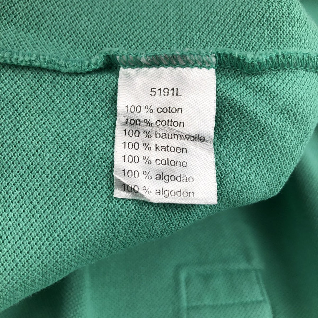 1990'S Lacoste Designed in France Short-Sleeve Polo Shirt, Size 7 (Men's XXL equivalent), Vintage cotton Emerald green Vintage Second Hand
